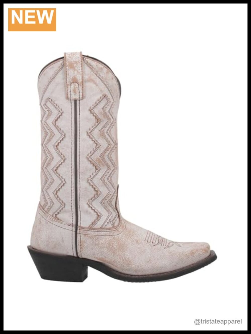 Laredo Women's Leather Mid-Calf Cowboy Boots Square Toe Pull-On